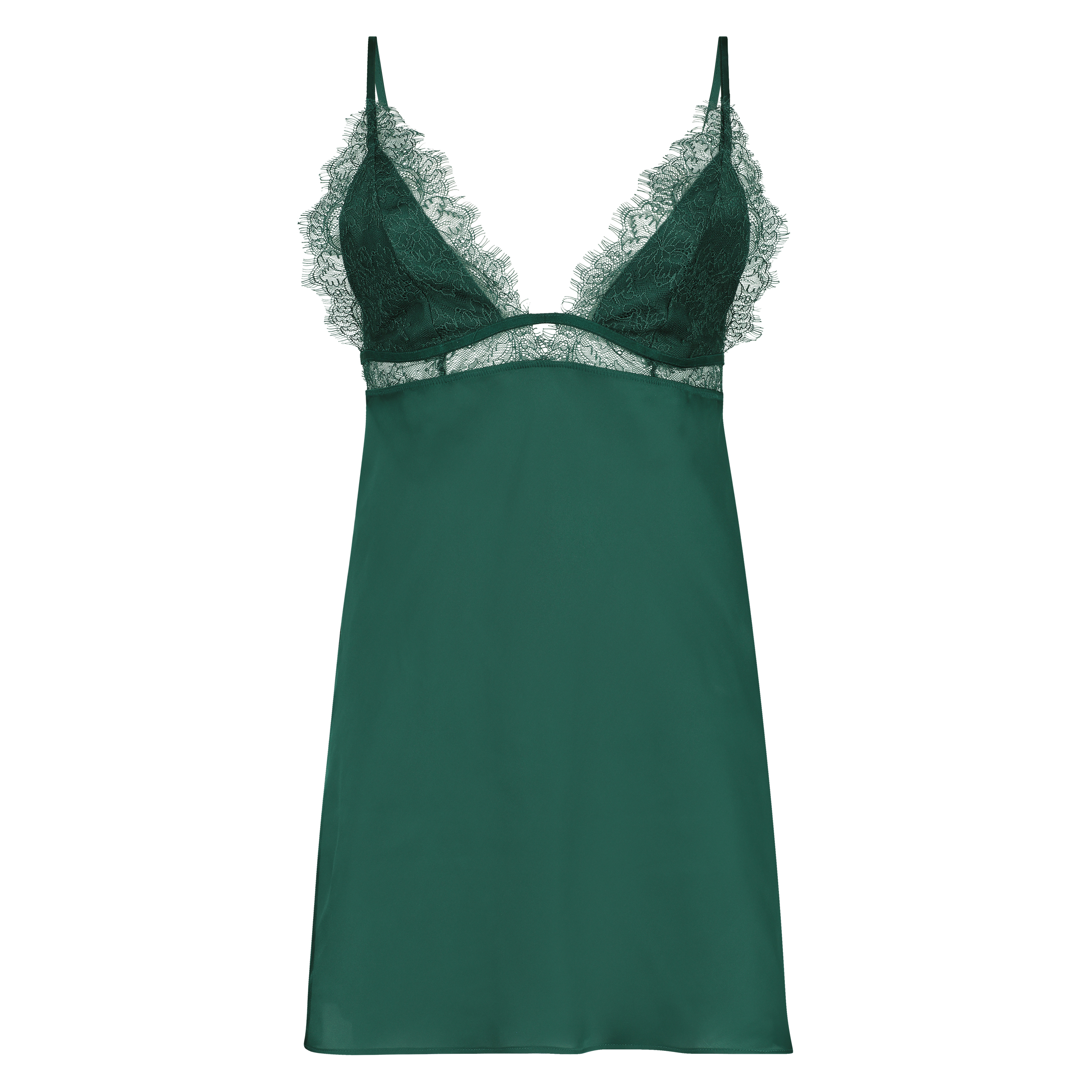 Slipdress Satin Holly, Groen, main