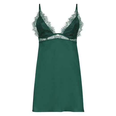 Slipdress Satin Holly, Groen