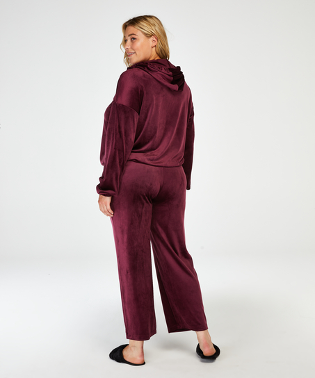 Pyjamabroek velours, Rood