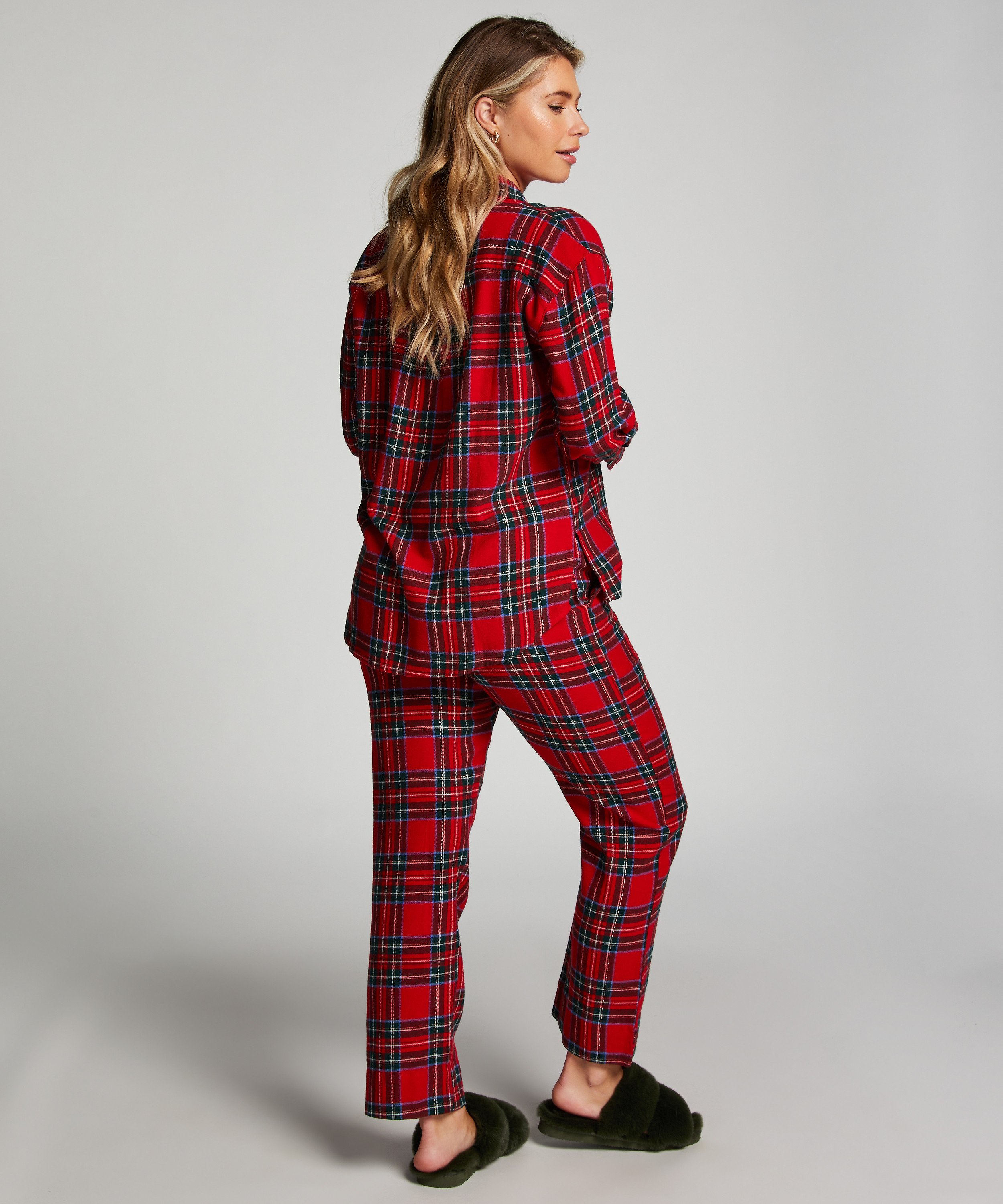 Pyjamabroek Flannel, Rood, main