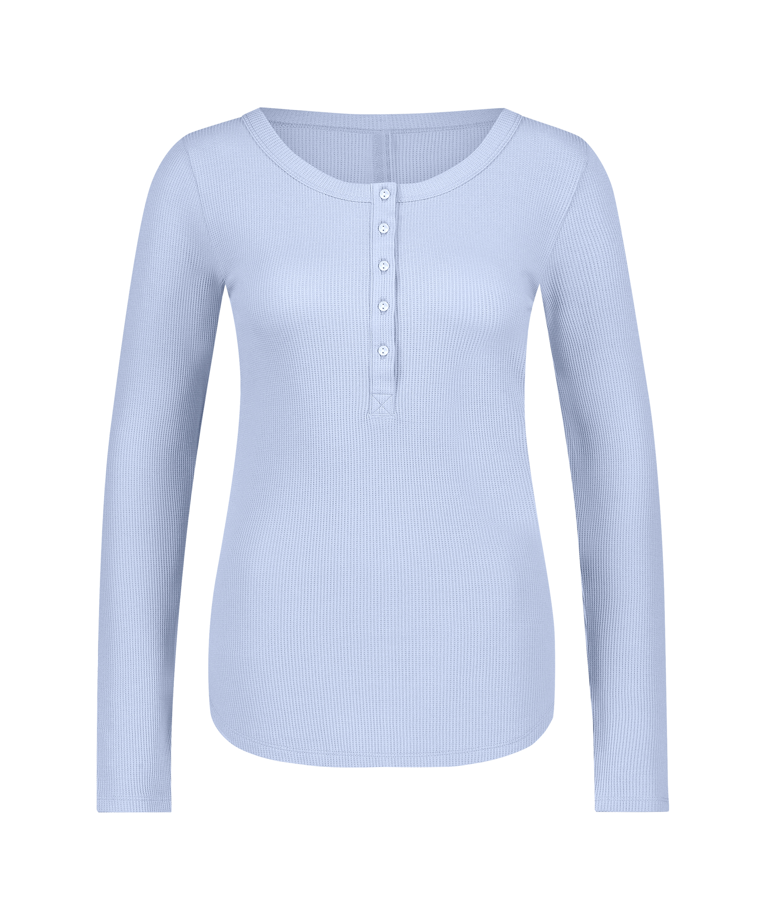 Pyjamatop lange mouwen, Blauw, main