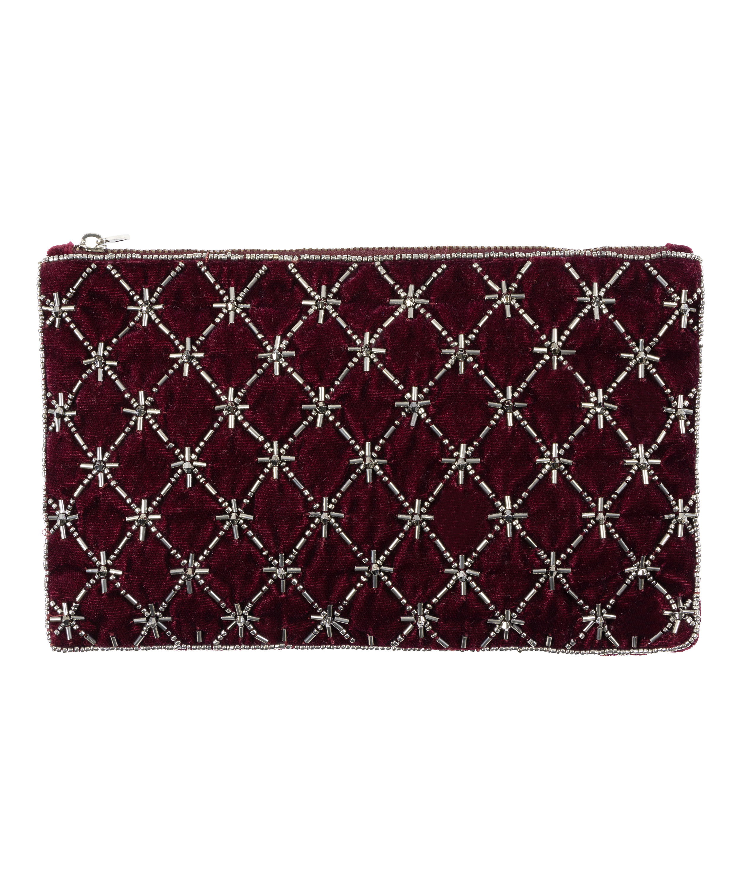 Pochette en perles, Pourpre, main