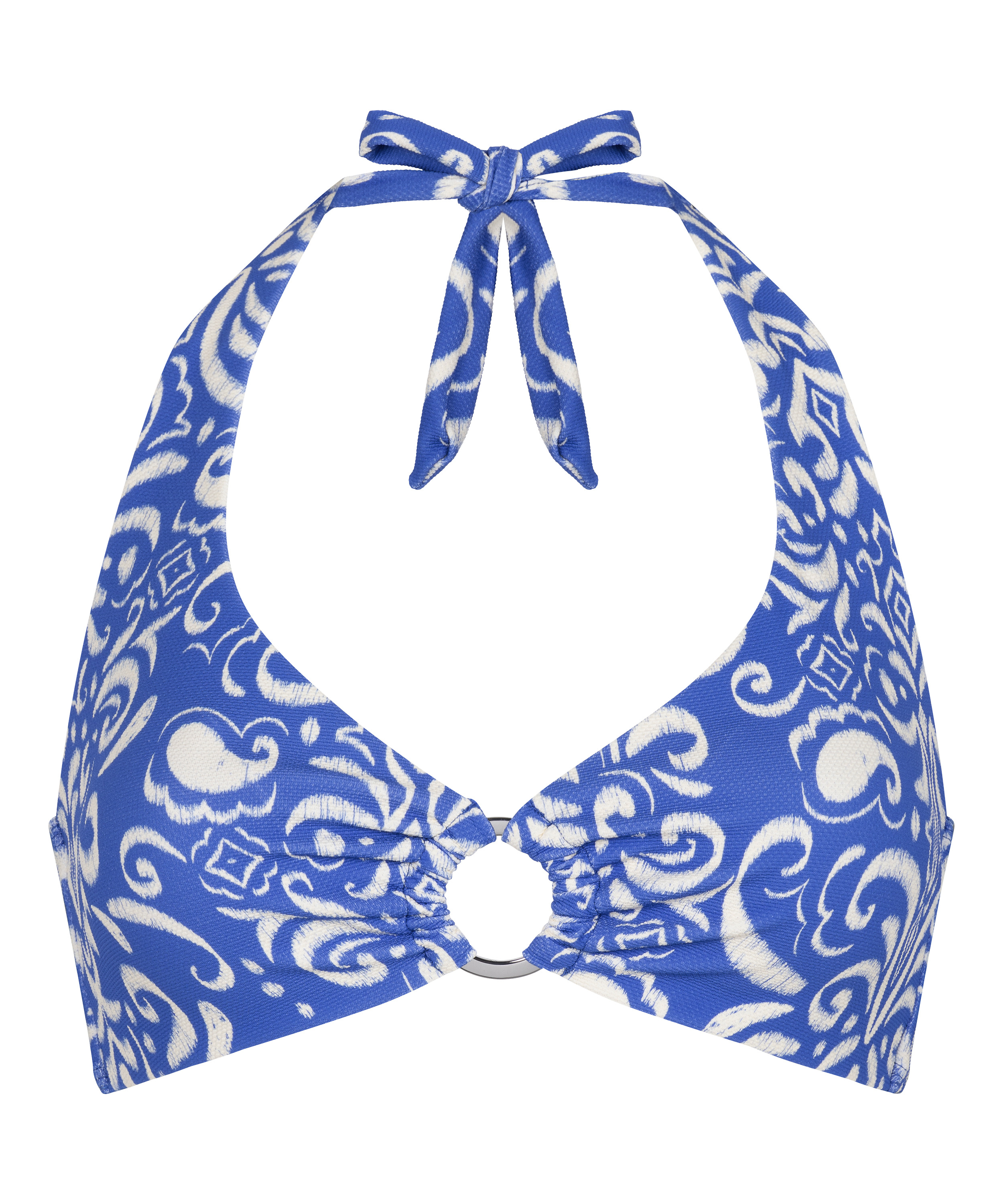 Cancun Halter Crop Top, Blauw, main