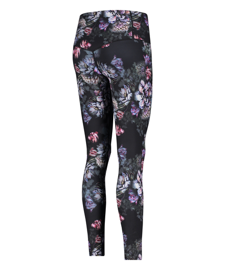 HKMX High Waisted Sportlegging Flower, Zwart