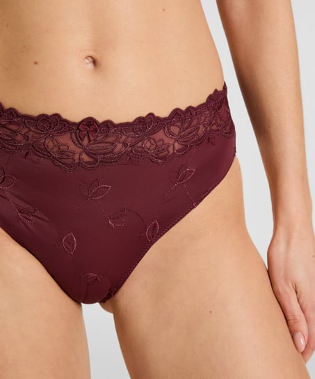 Slip taille haute Diva, Rouge