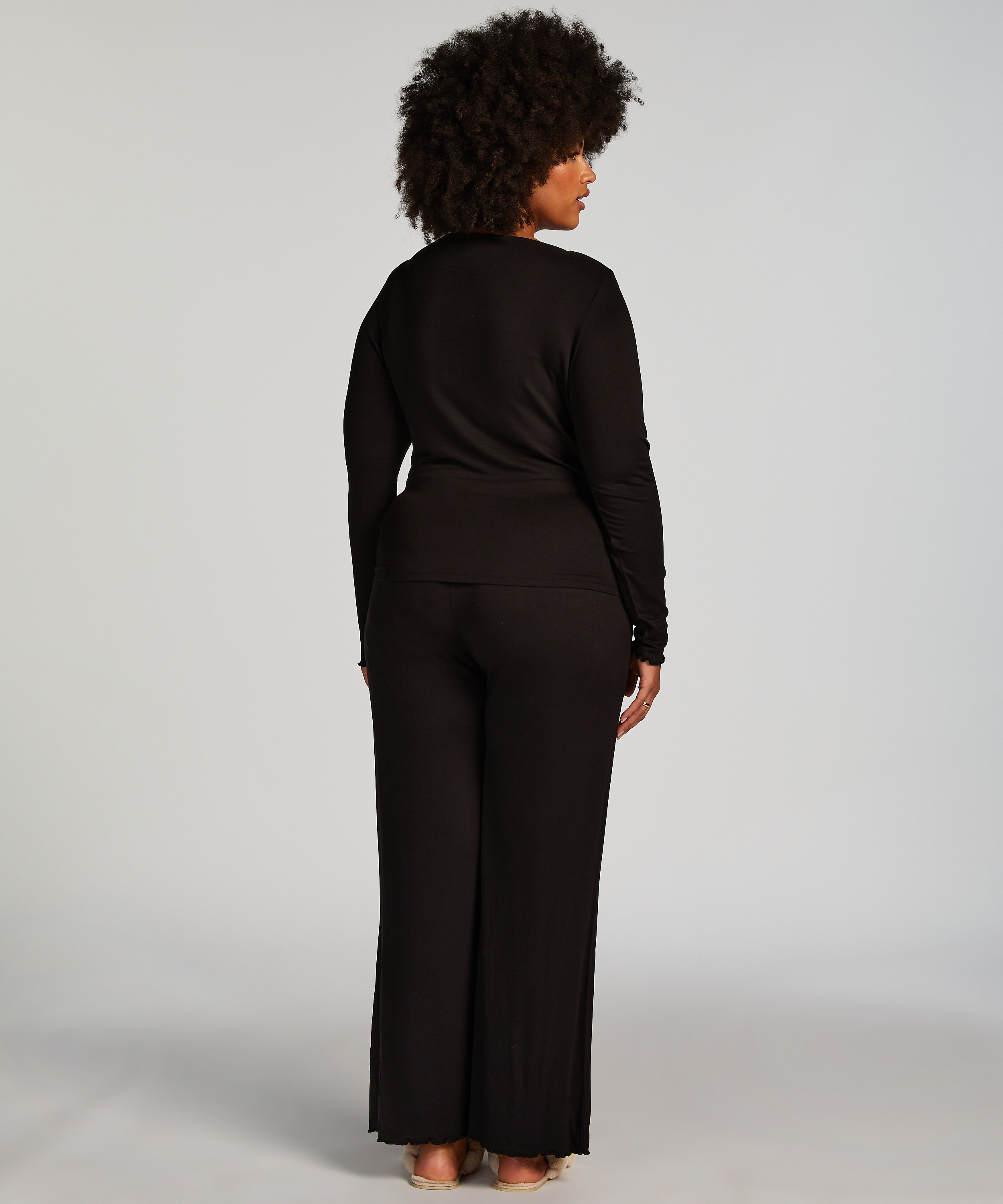 Pyjama set, Zwart, main