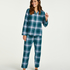 Lange pyjama set, Blauw