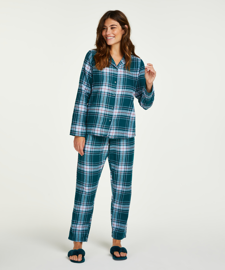Lange pyjama set, Blauw