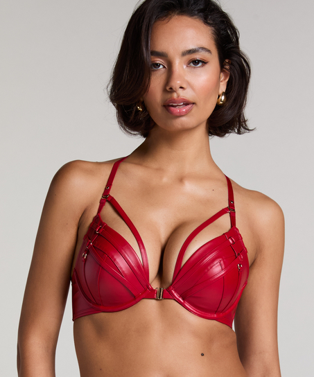 Voorgevormde push-up beugel bh Faye, Rood