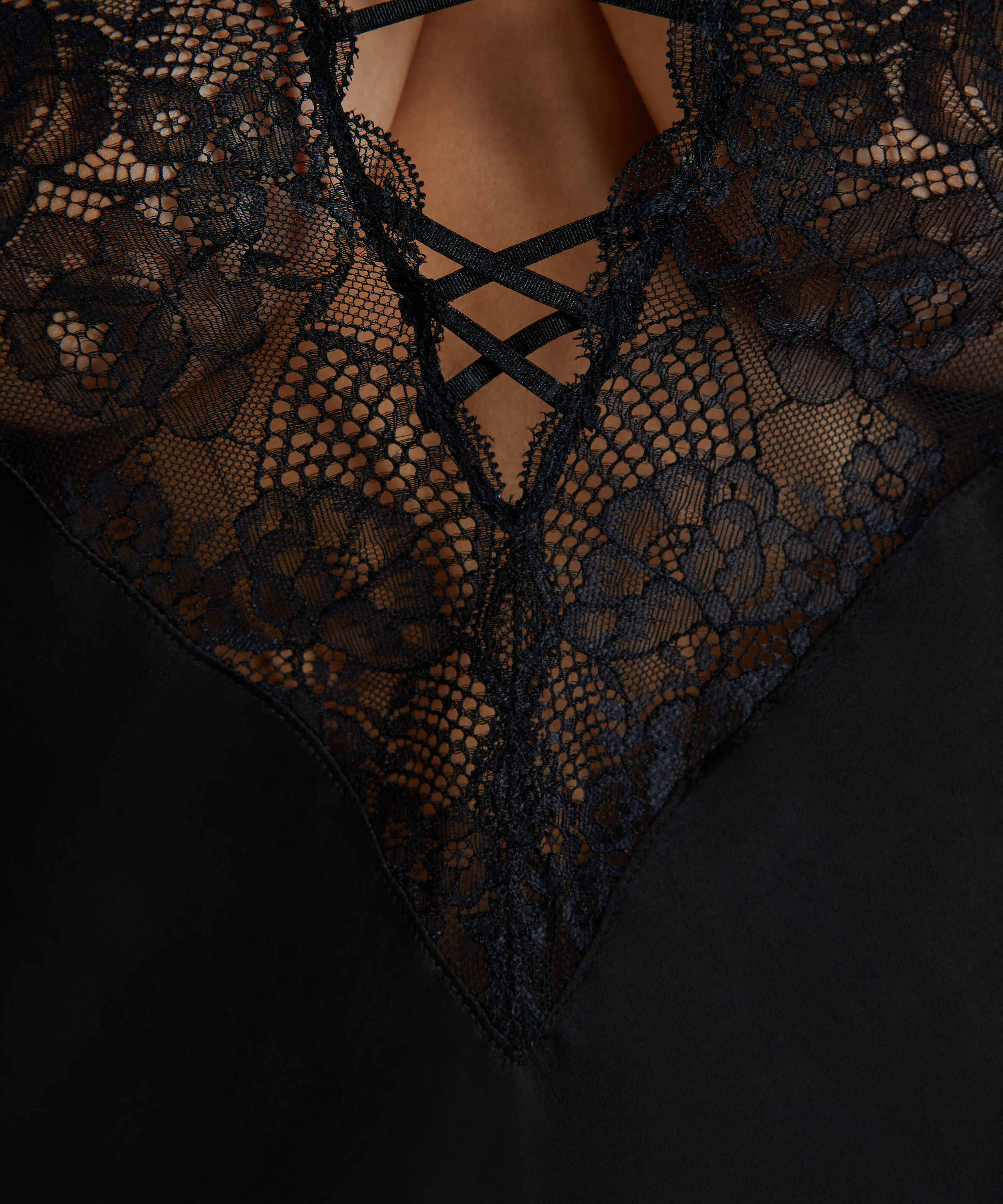 Slipdress Kae, Zwart, main