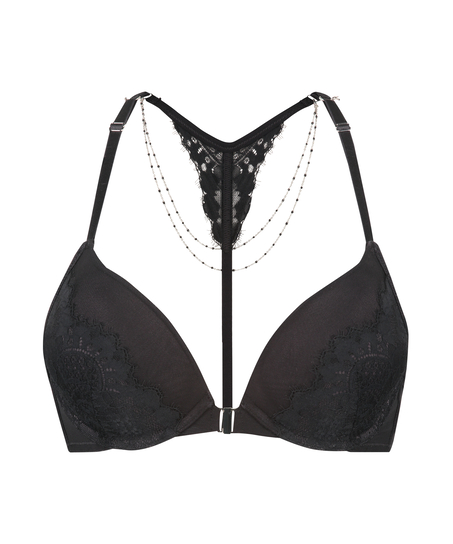 Soutien-gorge à armatures préformé push-up  Lorena, Noir