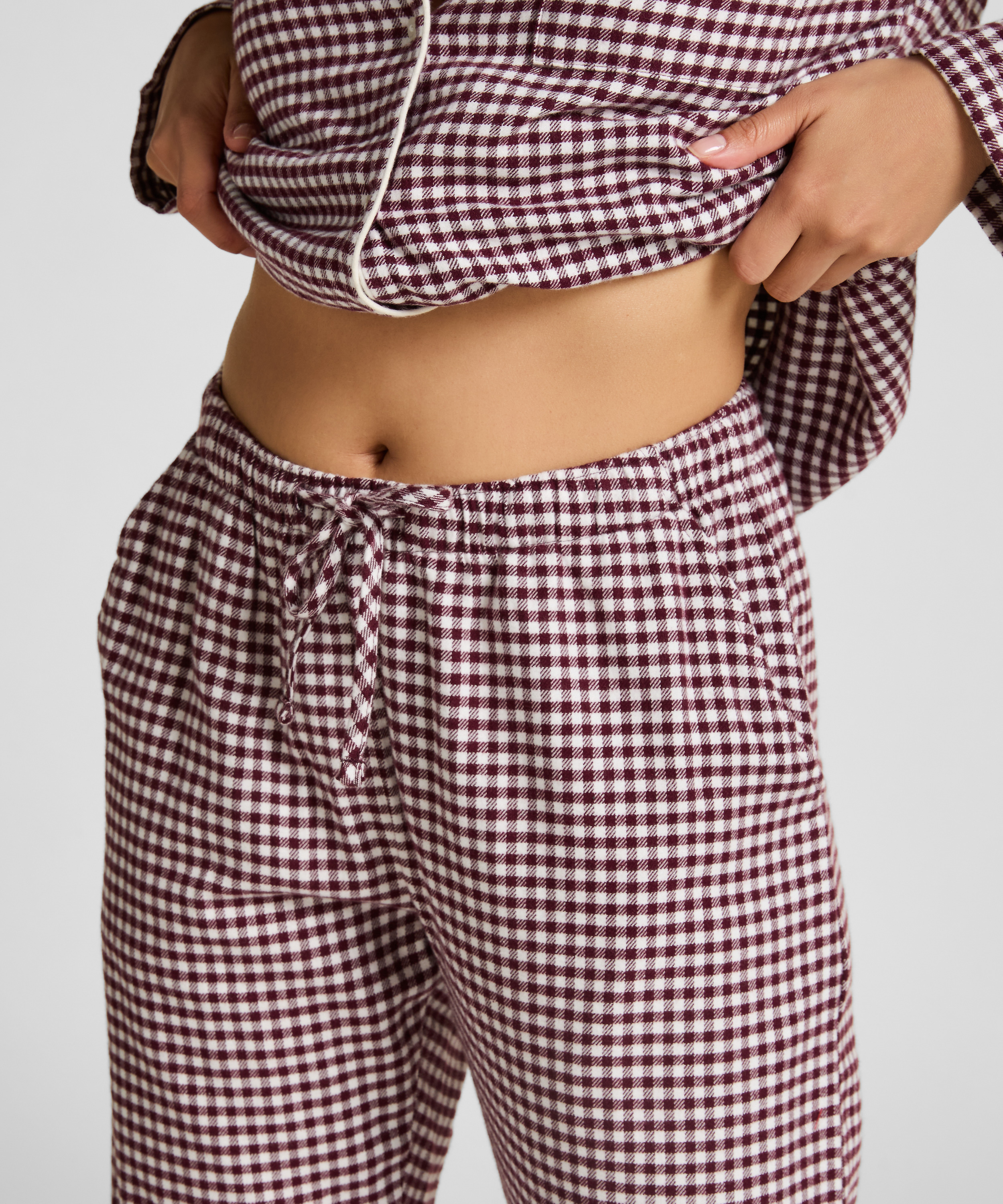 Pantalon de Pyjama Flanel, Pourpre, main