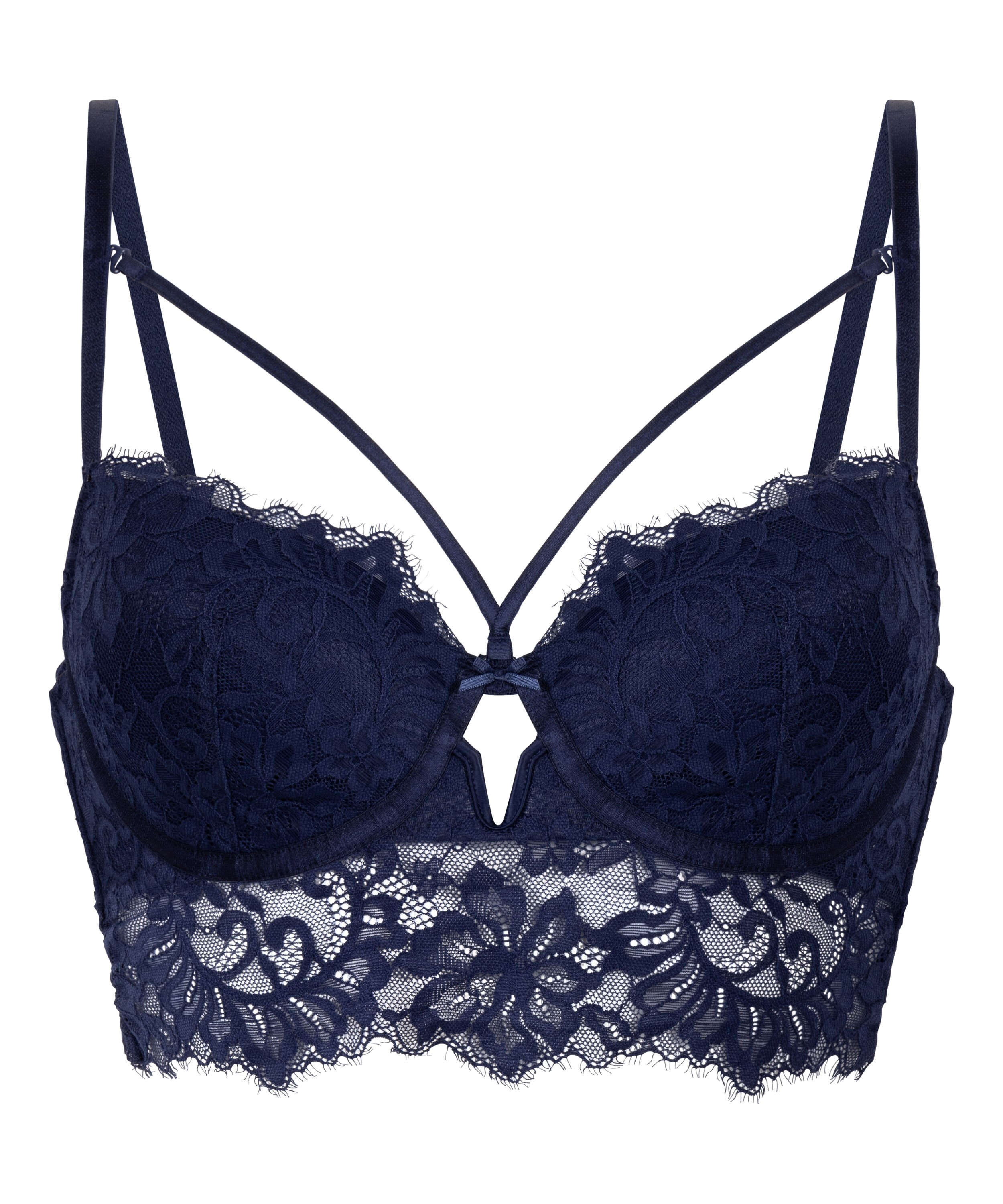 Voorgevormde longline beugel bh Isabella, Blauw