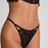 String jambe haute Julia, Noir