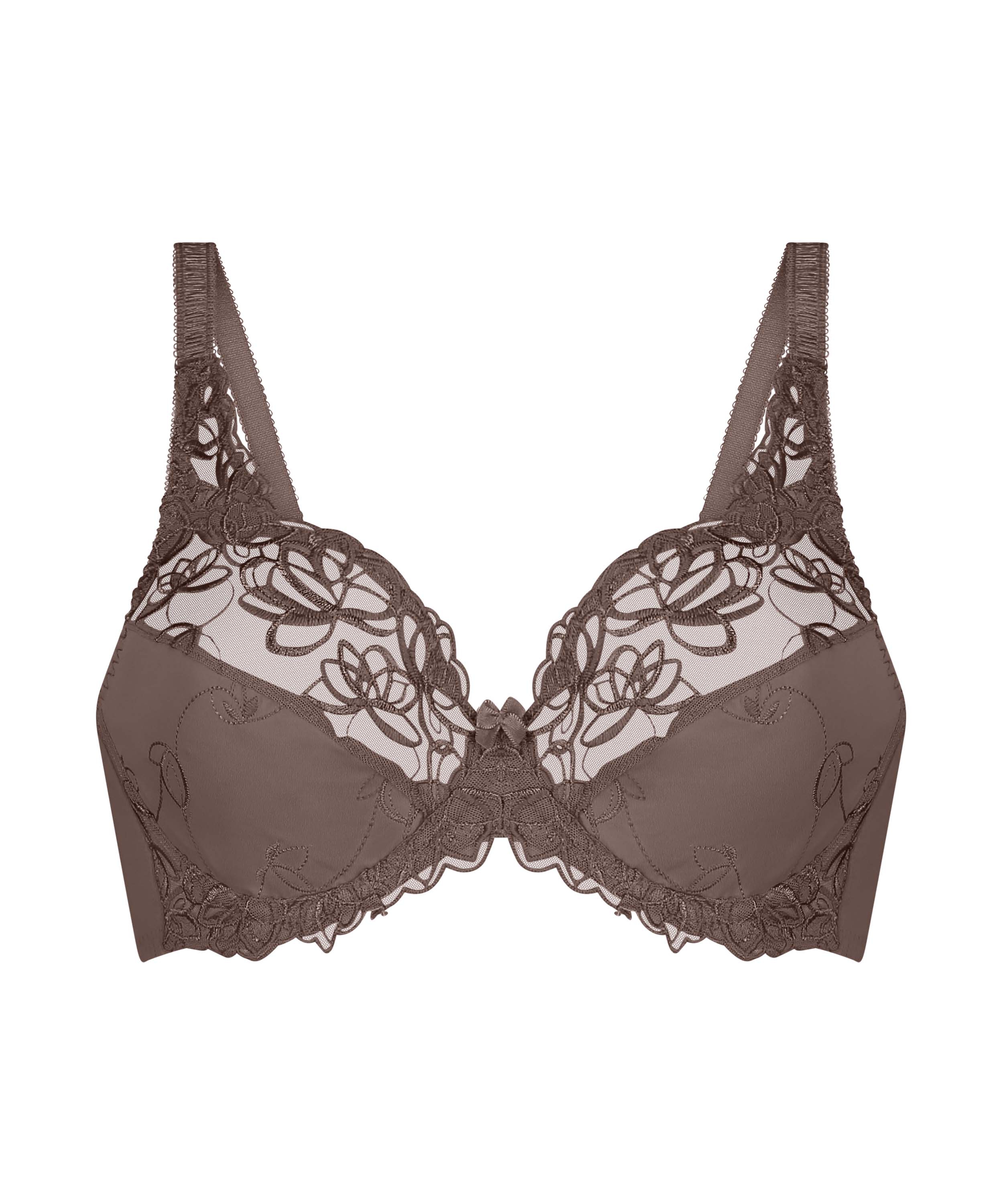 Soutien-gorge &agrave; armatures non-pr&eacute;form&eacute; Diva, Brun, main
