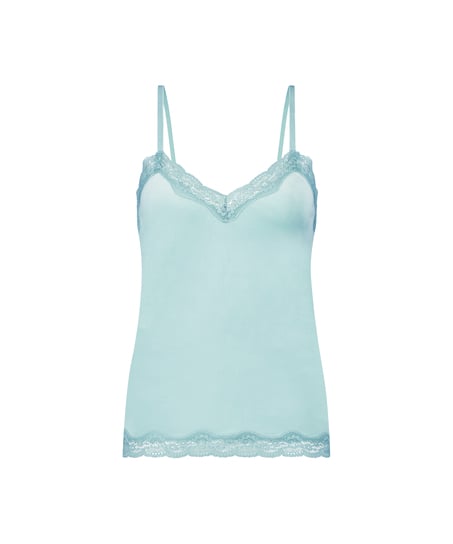 Cami top Velours Lace, Groen
