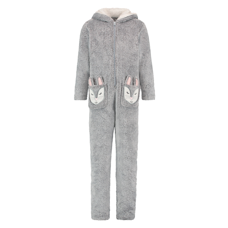 Fleece Onesie Kids, Gris