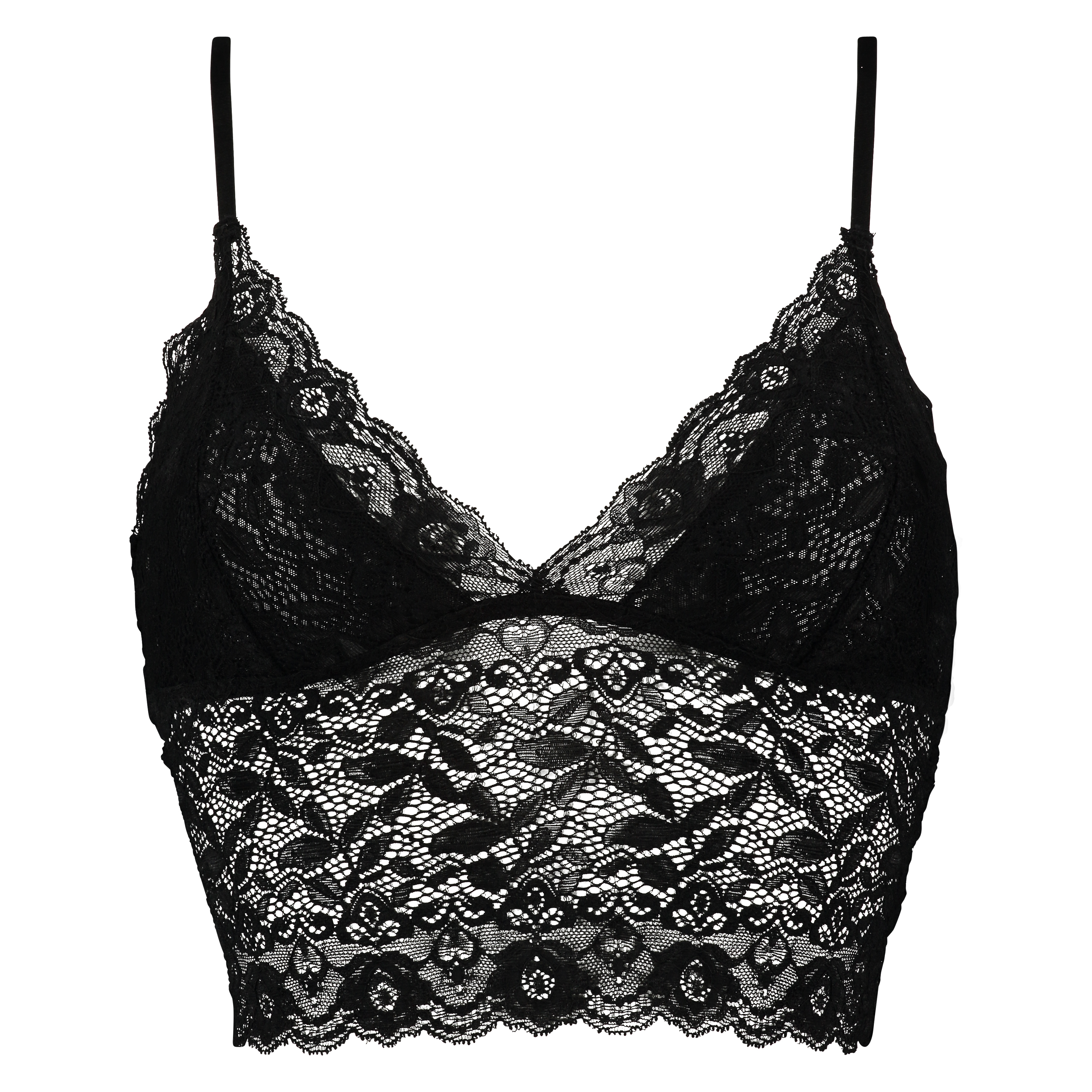 Bralette longline Fancy, Zwart, main