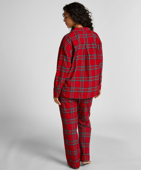 Pyjamatop Flannel, Rood