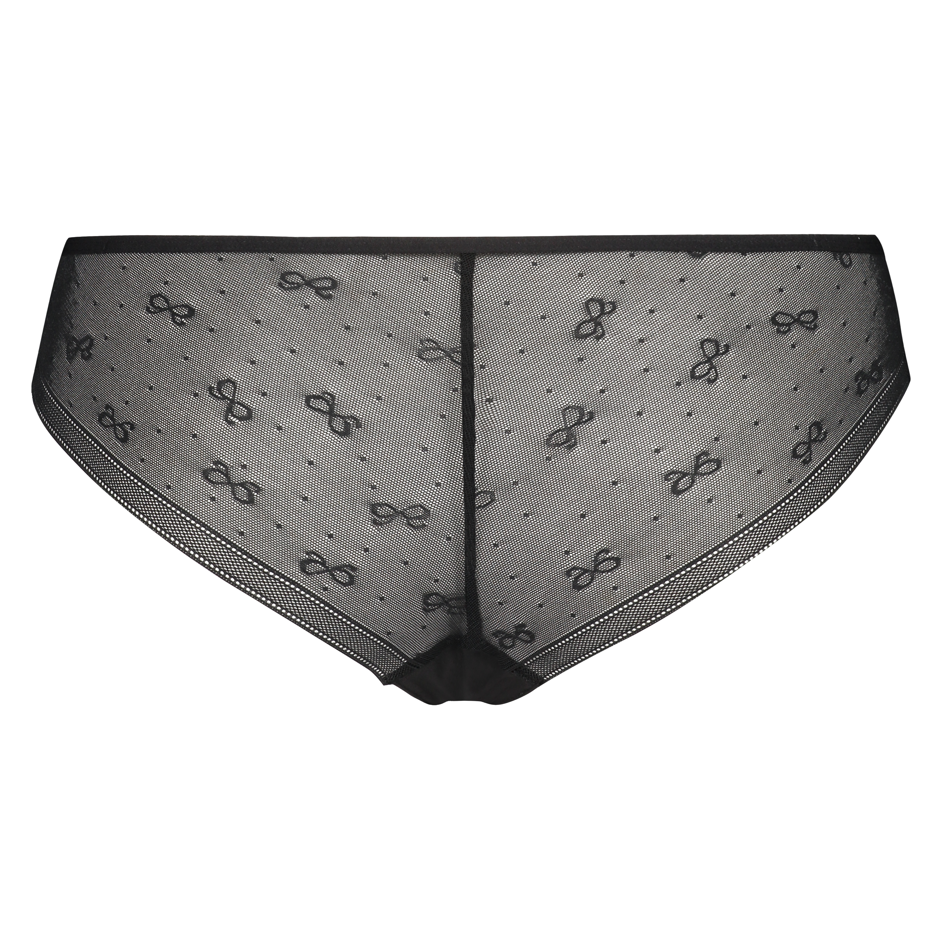 Slip br&eacute;silien invisible avec marque, Noir, main
