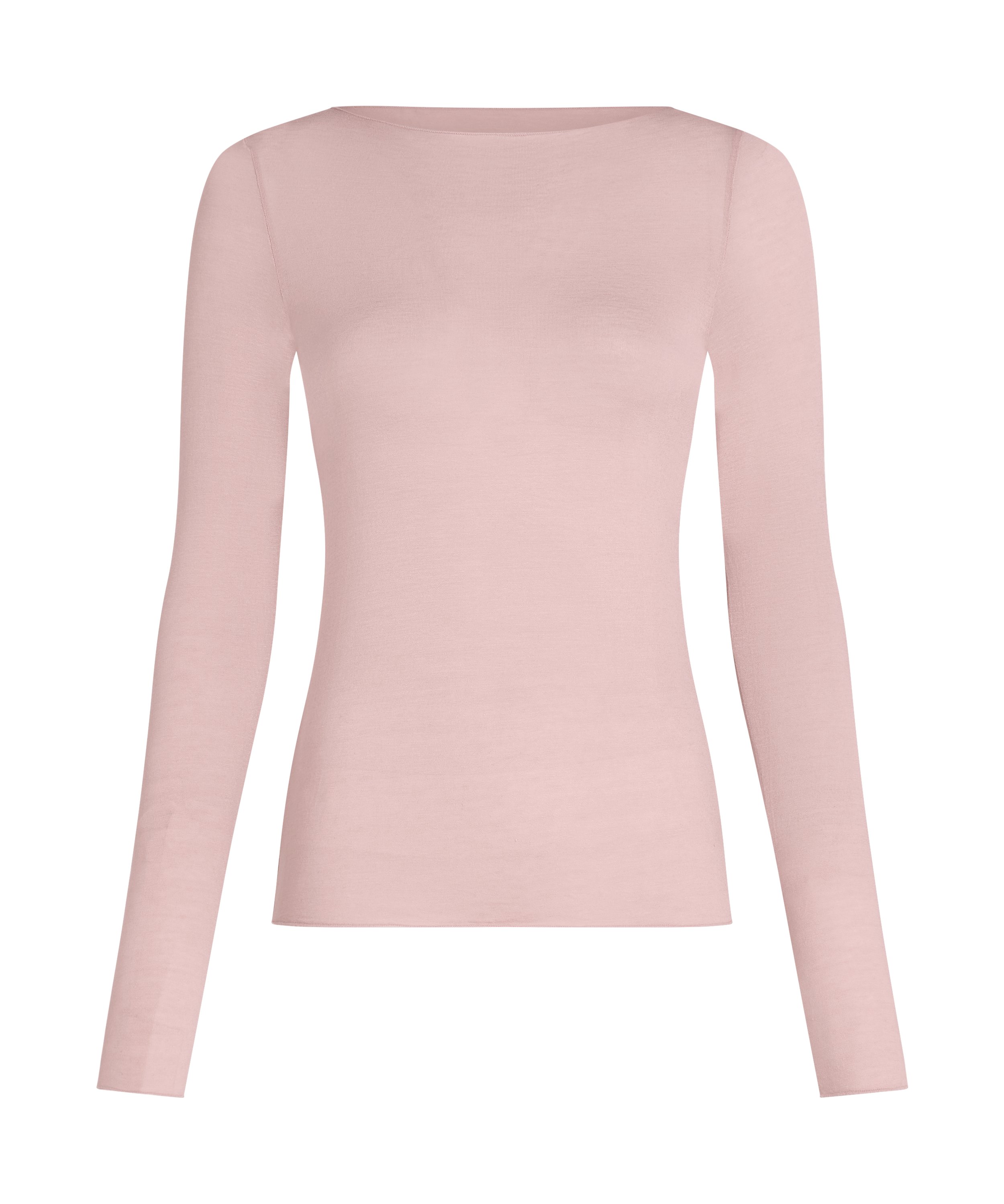 super soft Boothals shirt met Cashmere, Roze, main