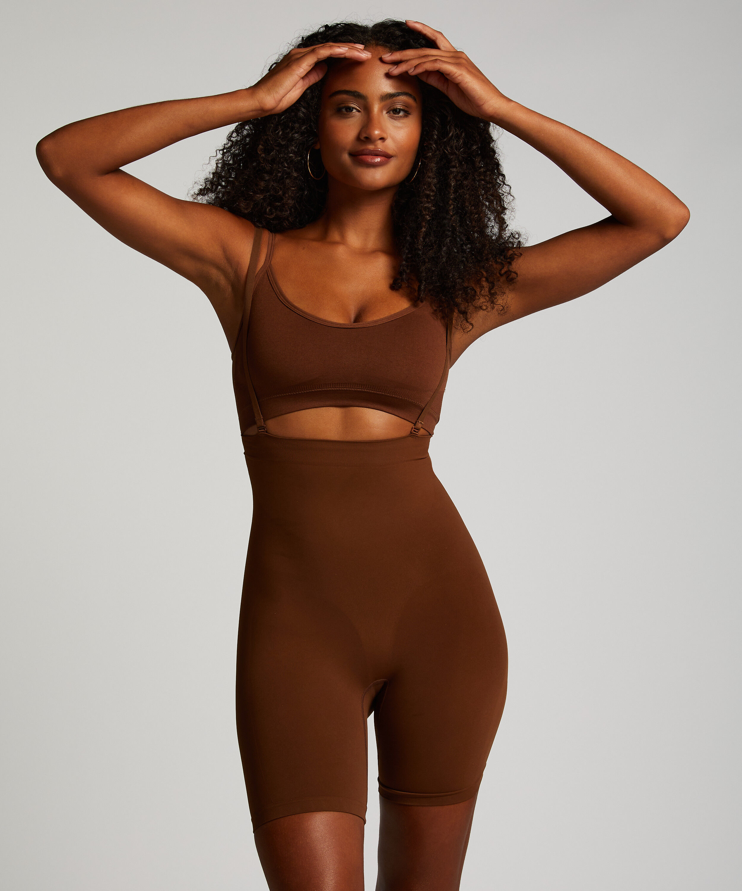 Gaine sans coutures pour les cuisses, Brun