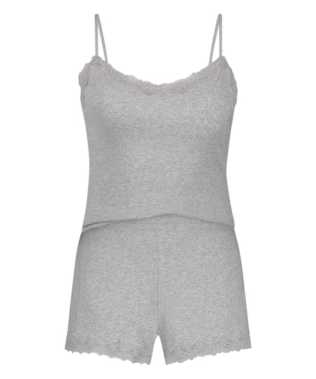 Ensemble de pyjama court Cami, Gris