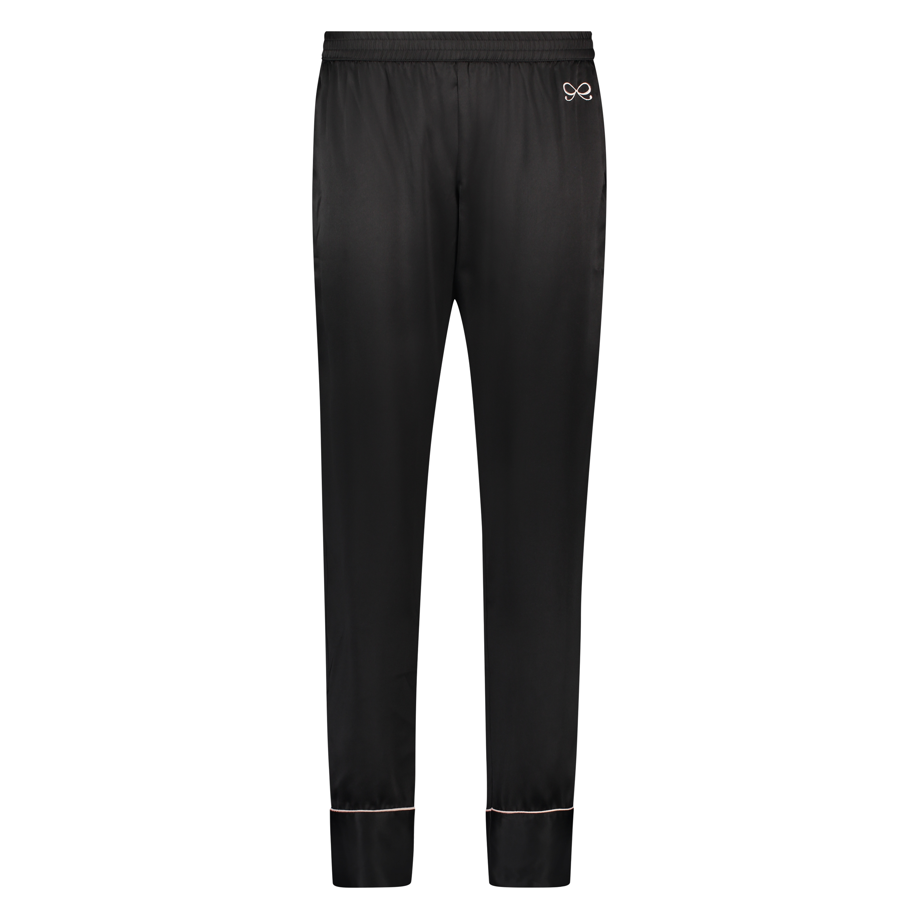 Pyjamabroek Satin Bow, Zwart, main