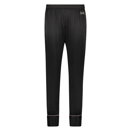 Pyjamabroek Satin Bow, Zwart