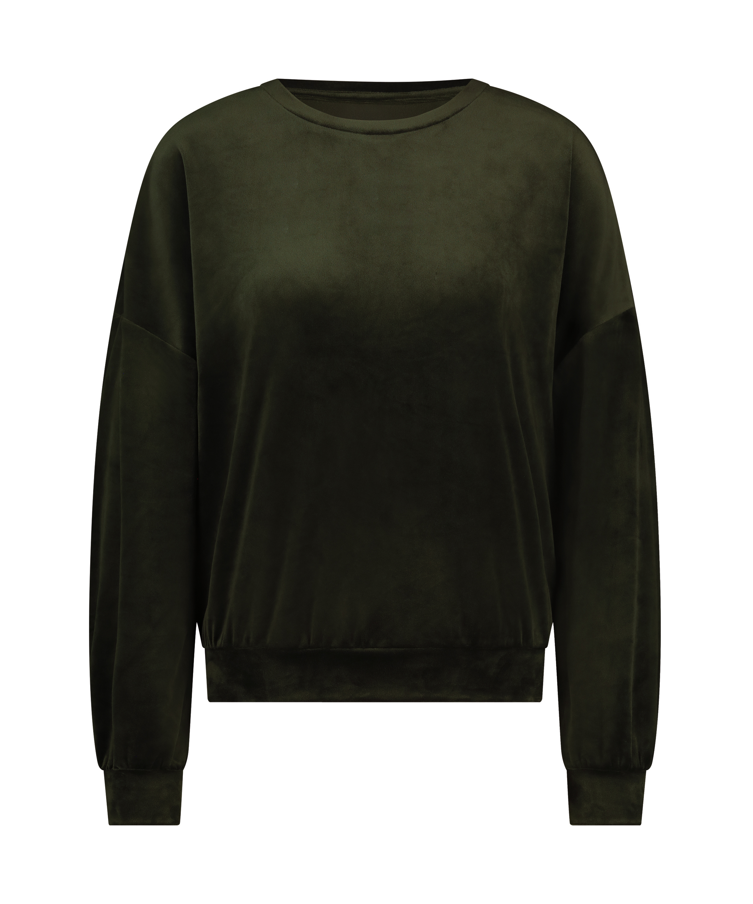 Top Velours, Vert, main