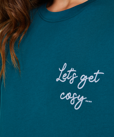 Lange pyjama set, Blauw