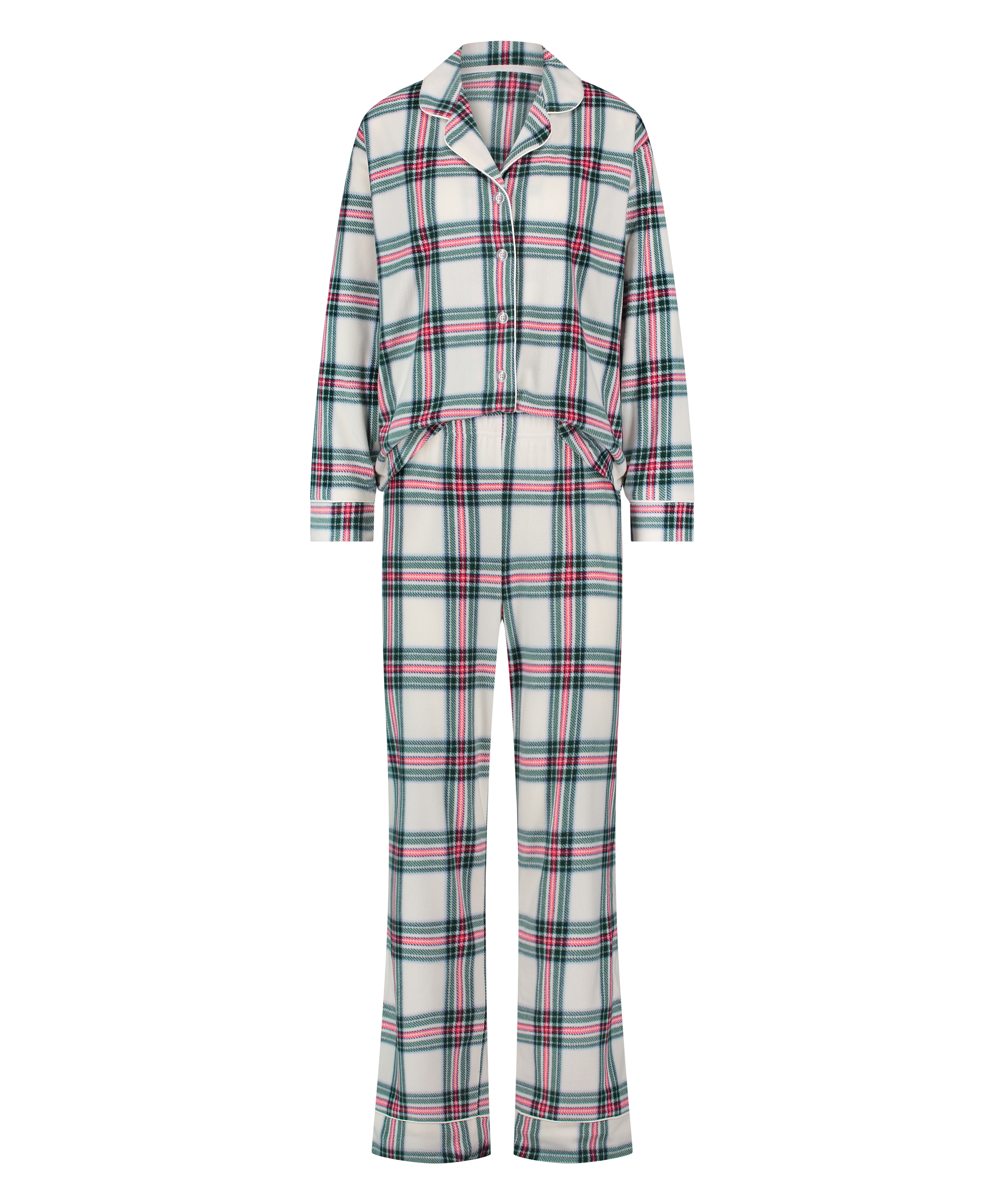 Pyjamaset Fleece, Wit, main