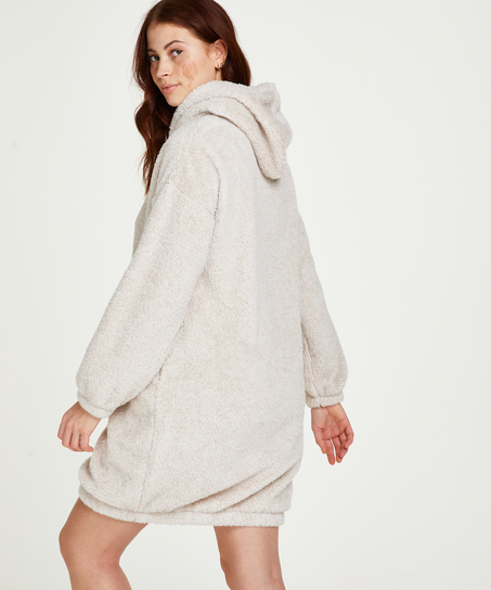 Snuggle Fleece Jurk Oodie, Beige
