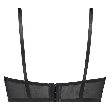 Voorgevormde longline beugel bh Valentina, Zwart