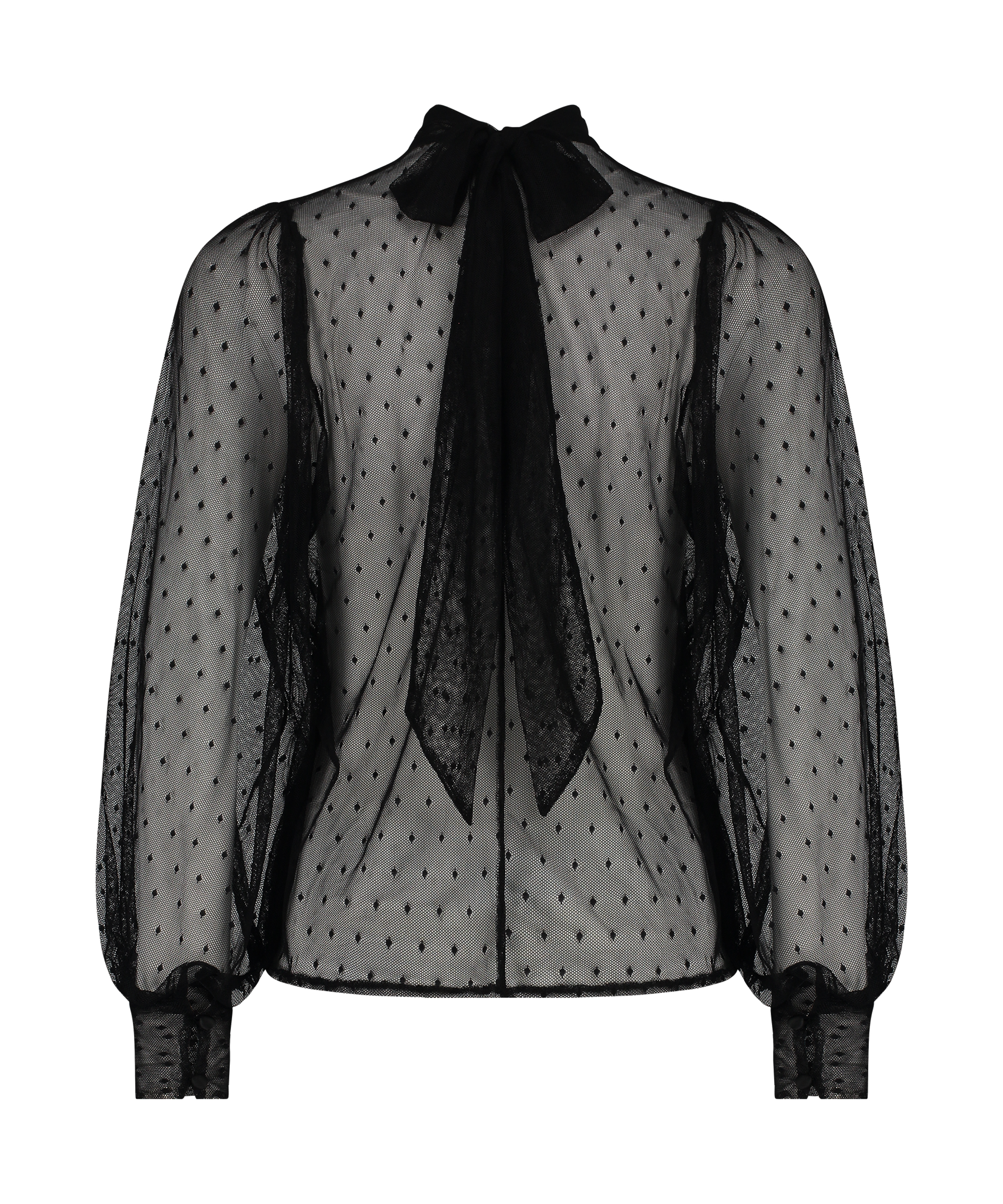 Kanten top, Zwart, main