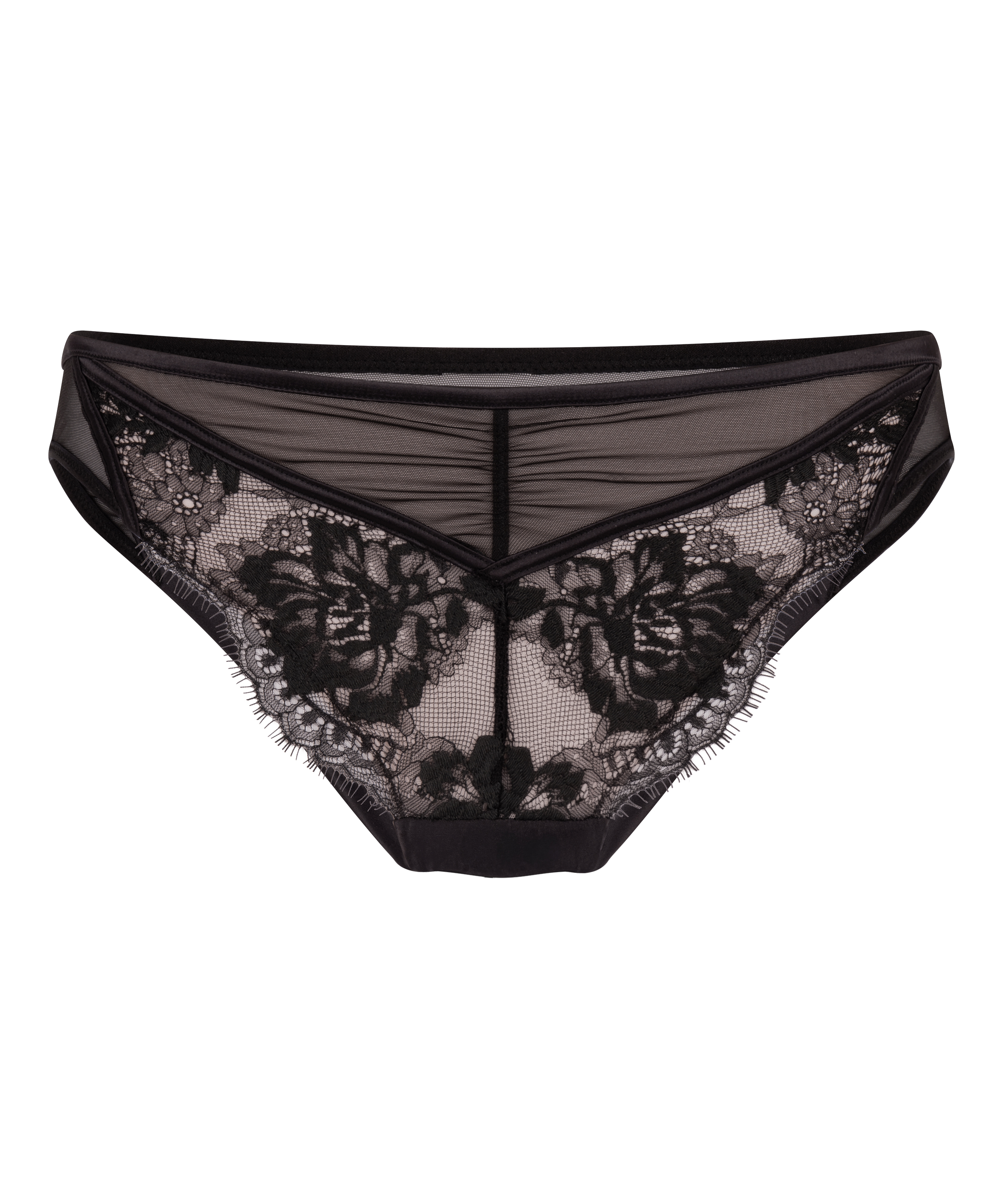 Culotte br&eacute;silienne jambe haute Cynthia, Noir, main