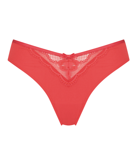 Slip br&eacute;silien &eacute;chancr&eacute; Nadine, Rouge