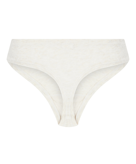 Tanga en coton doux, Beige