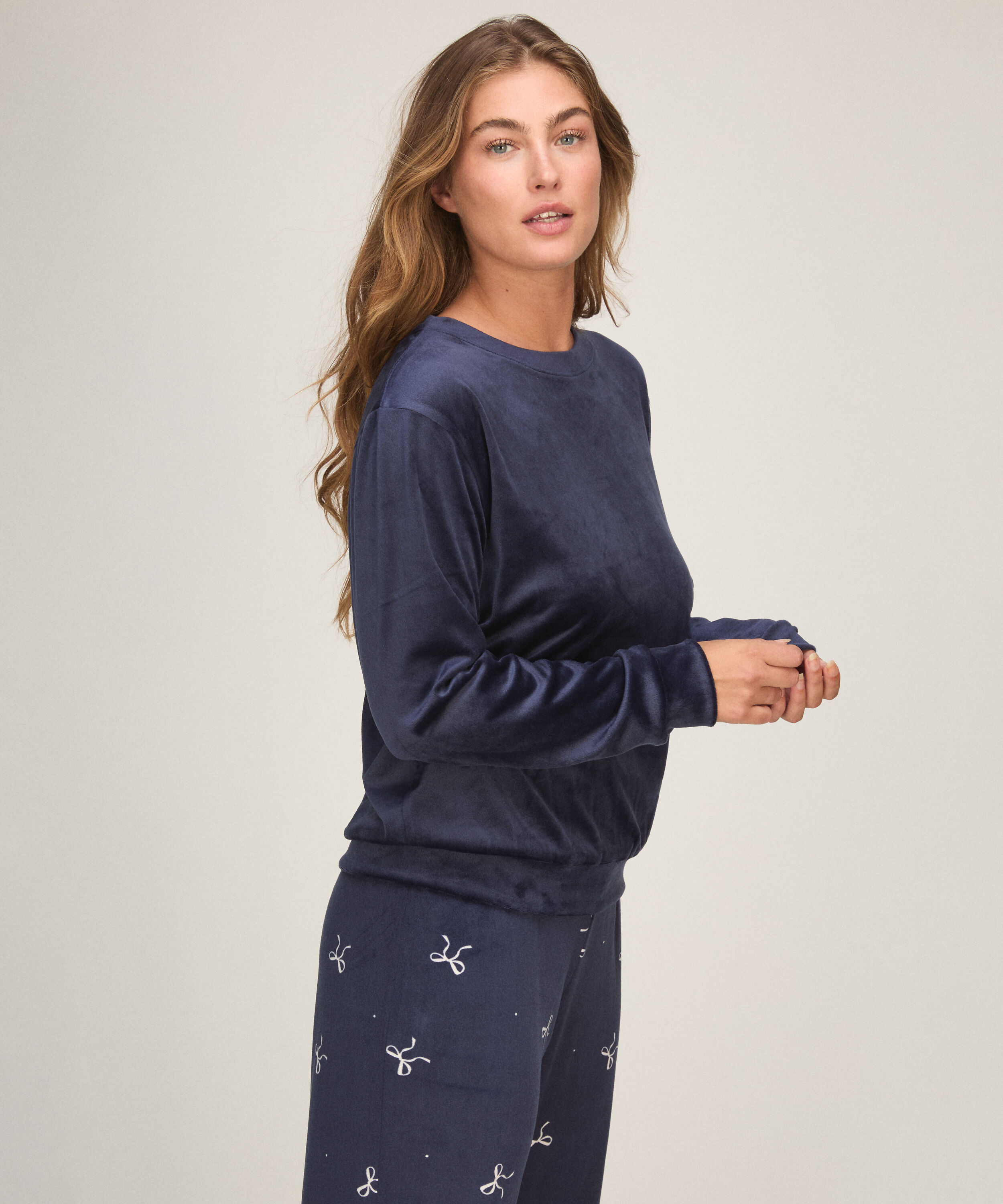 Ensemble Pyjama Velours, Bleu