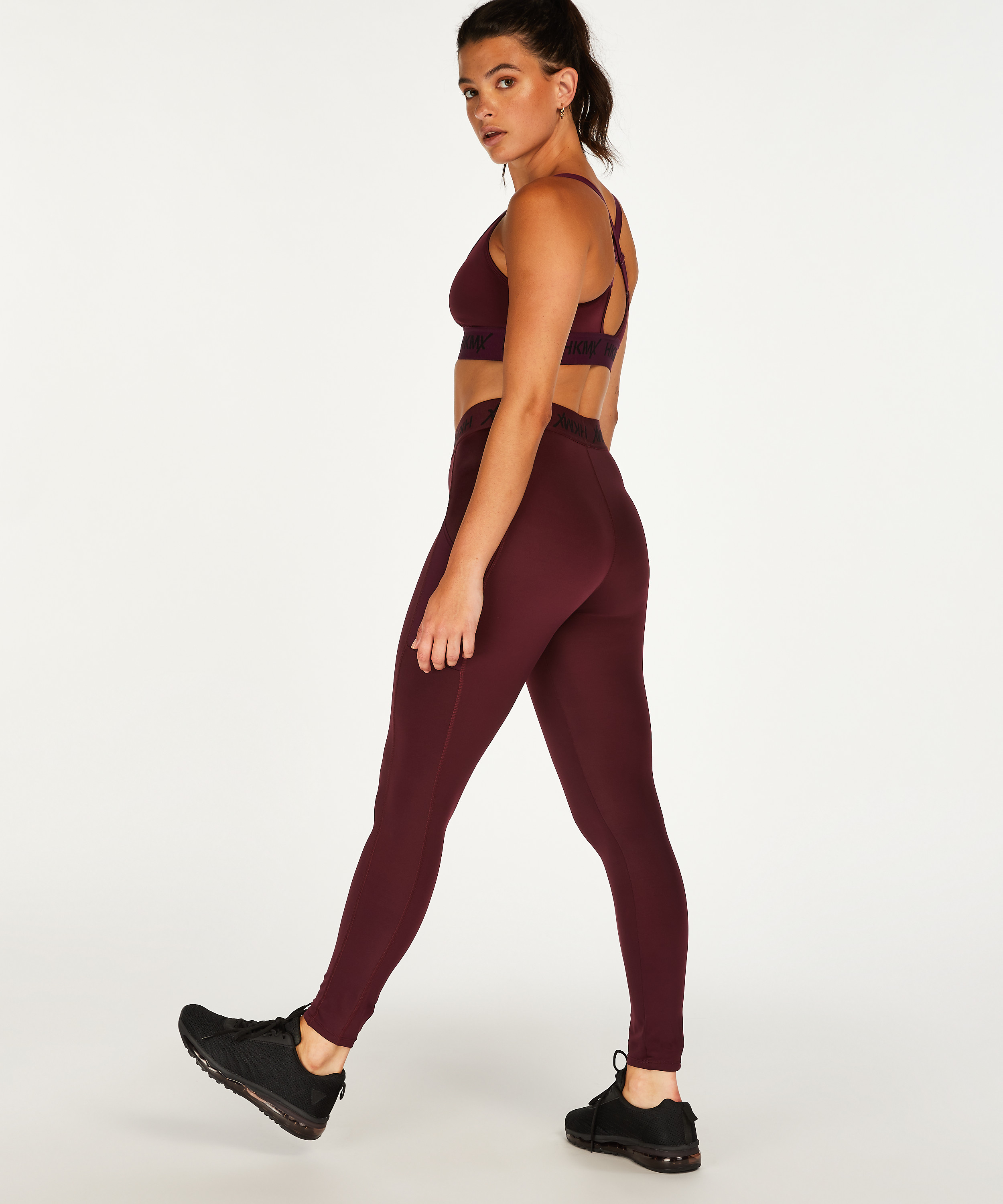 HKMX Regular waisted sport legging, Paars, main
