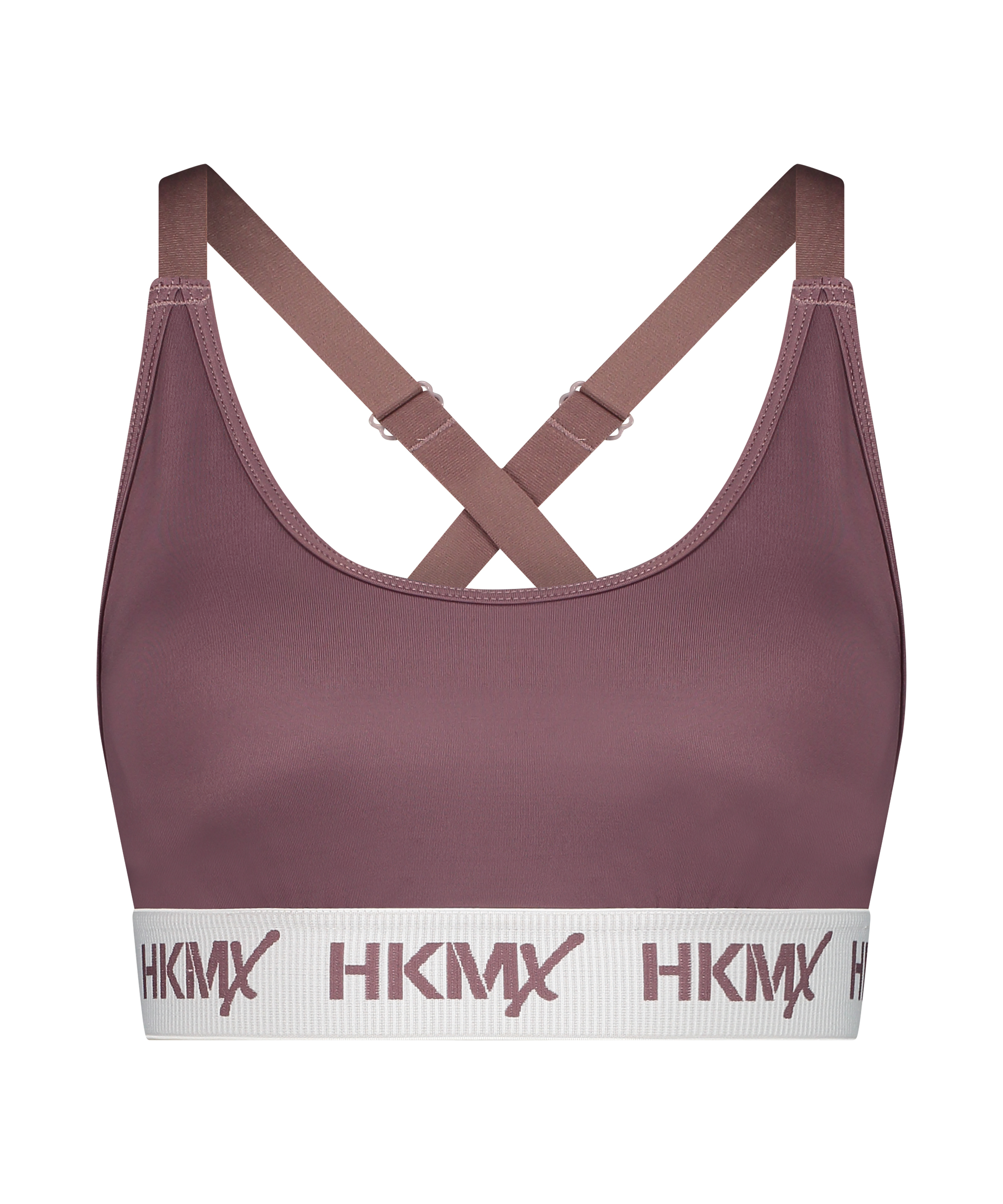 HKMX sport bh The Crop Logo Level 1, Paars, main