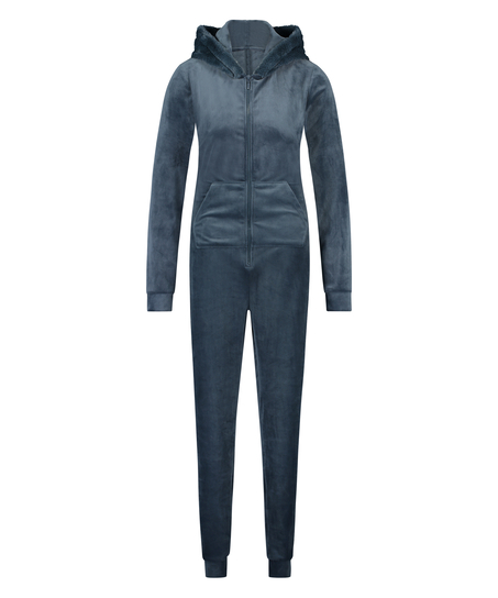 Onesie Velours, Blauw