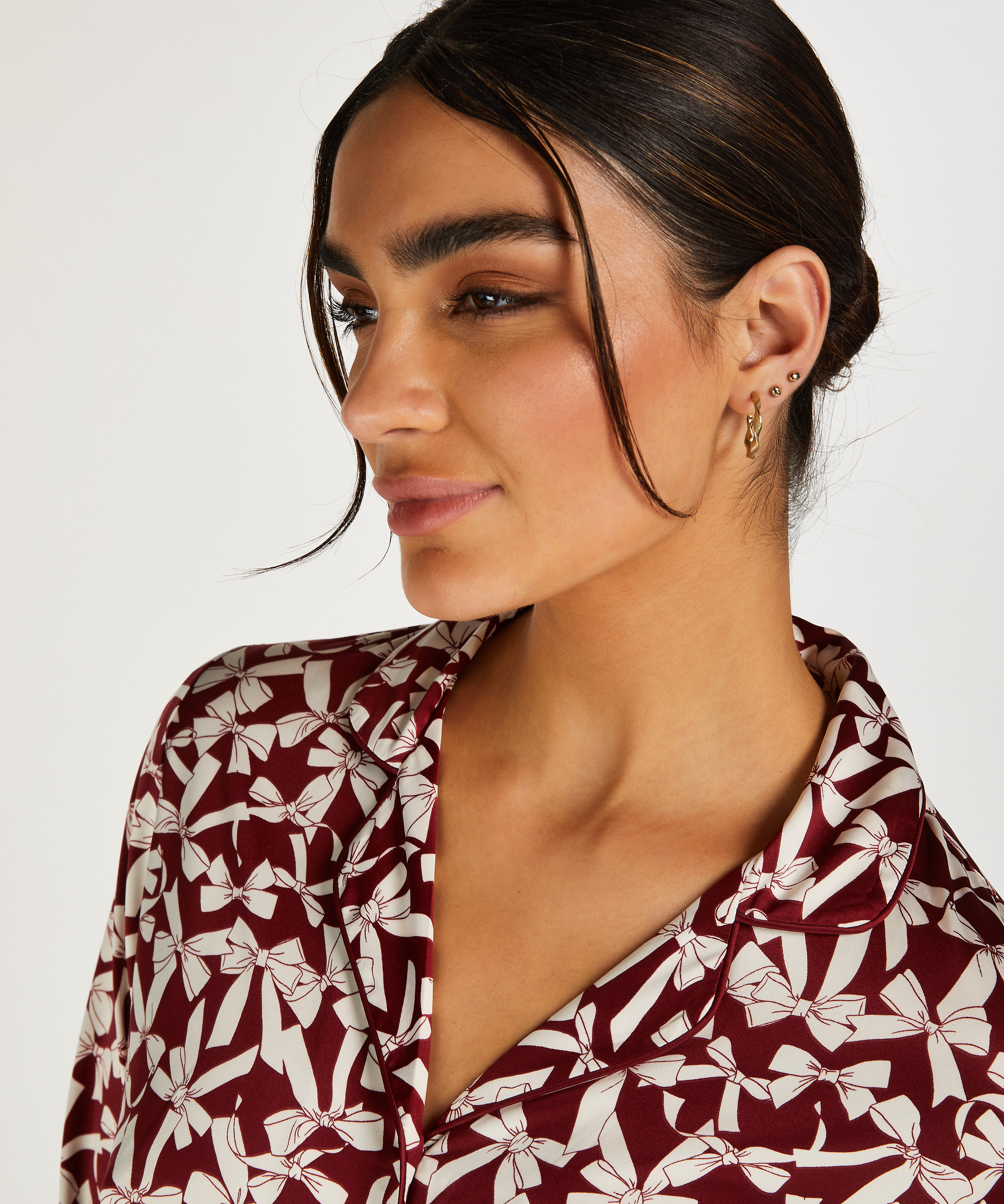 Veste à manches longues Satin, Rouge, main