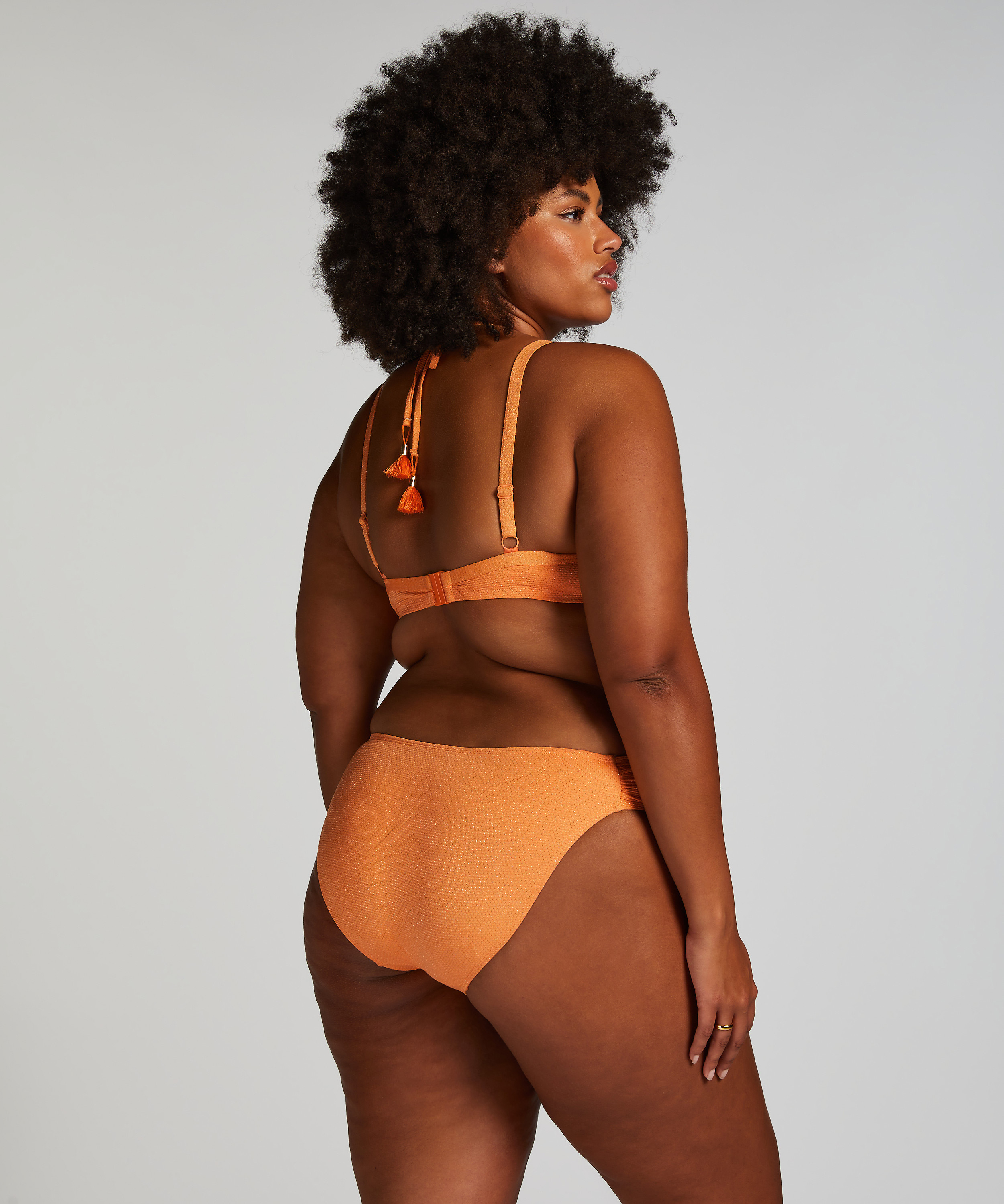 Rio Bikinibroekje Scallop Lurex, Oranje, main