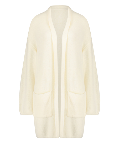 Premium Vest lang Fluffy, Wit