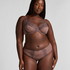 Slip taille haute Diva, Brun