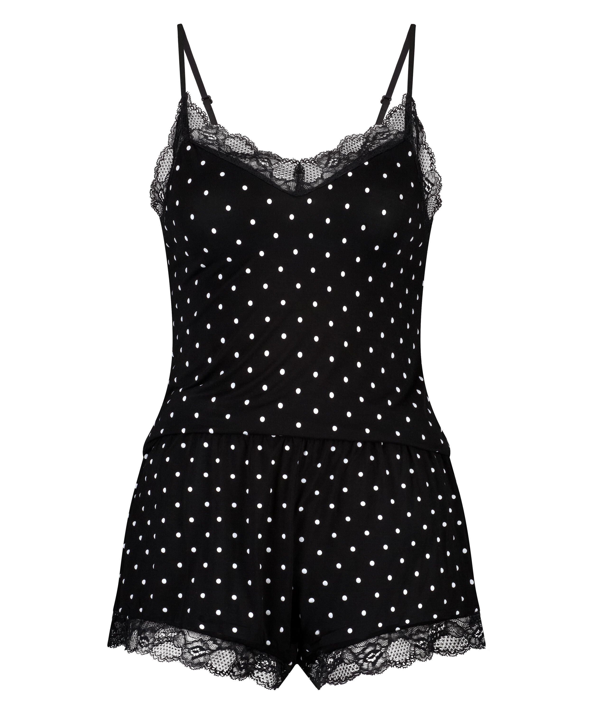 Ensemble de pyjama court Cami, Noir