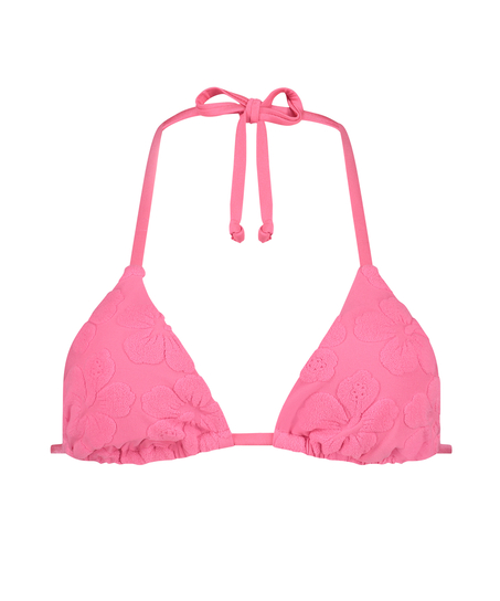 Haut de bikini triangle Hula, Rose