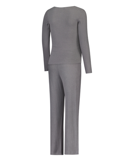 Zwangerschapspyjama set Rib, Grijs