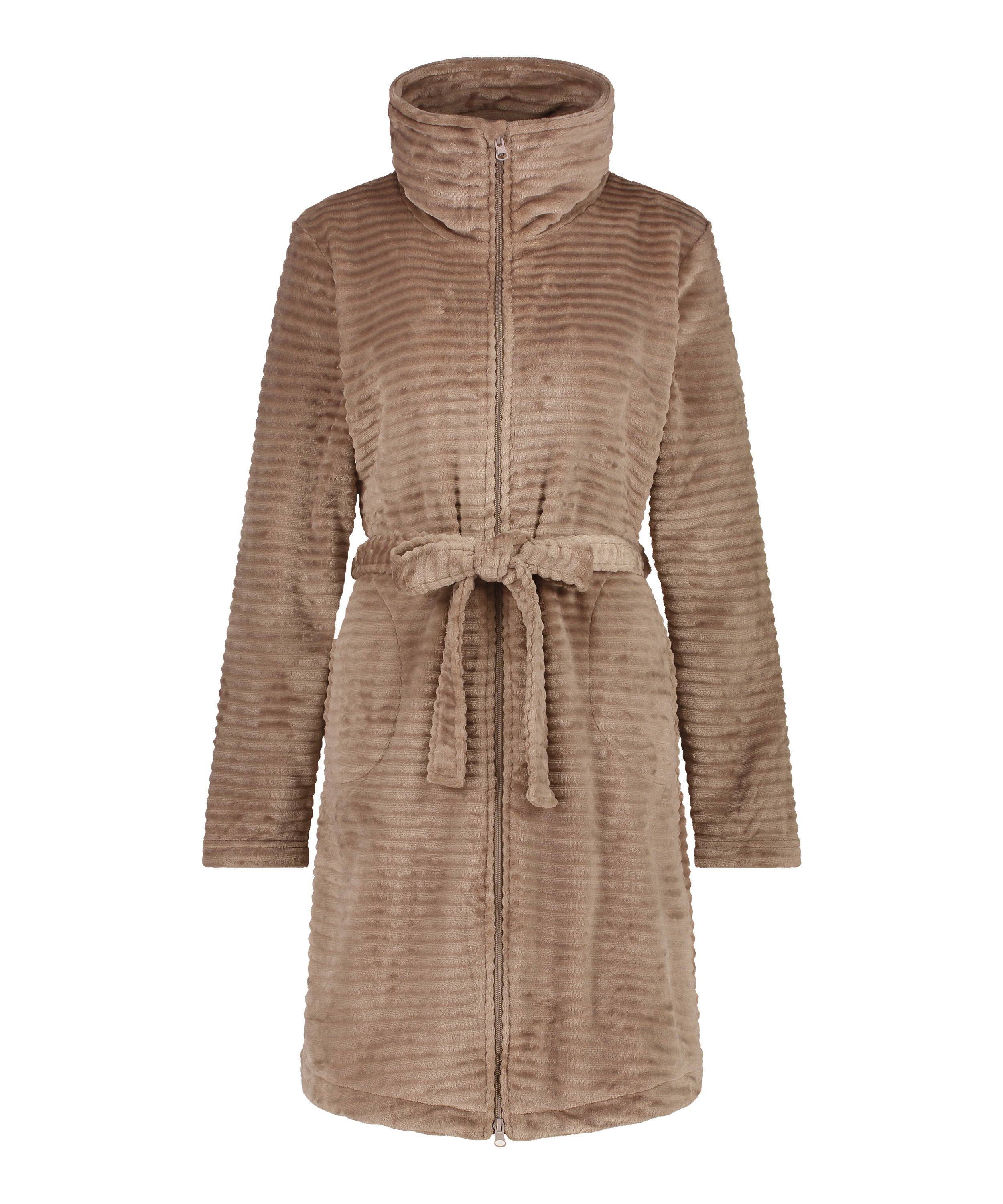 Badjas Zip fleece, Grijs, main